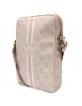 Guess Tasche 10 Zoll 4G Stripes Tablet Bag Saffiano Rosa Pink