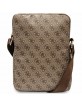 Guess Bag 10 Inch 4G Stripes Tablet Bag Saffiano Brown