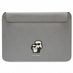 Karl Lagerfeld Notebook Tablet 14 Inch Case Saffiano Karl Choupette Silver
