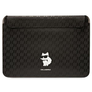 Karl Lagerfeld Notebook Tablet Tasche 14" Saffiano Monogramm Choupette Schwarz