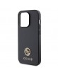 Guess iPhone 13 Pro case cover 4G rhinestone metal logo black