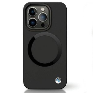 BMW iPhone 14 Pro Case Cover MagSafe Silicone Signature Black