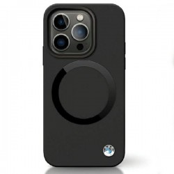 BMW iPhone 14 Pro Max Case Cover MagSafe Silicone Signature Black