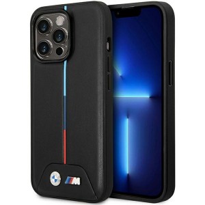 BMW iPhone 13 Pro Hülle Case Cover MagSafe Quilted Tricolor Schwarz
