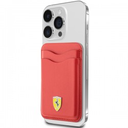 Ferrari Wallet Card Slot MagSafe PU Leder 2023 Collection Rot