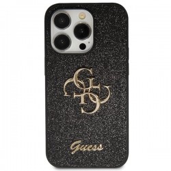 Guess iPhone 11 Case Cover Glitter Script Big 4G Black