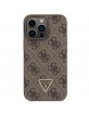 Guess iPhone 13 Pro Case Cover 4G Logo Strap Chain Brown