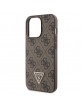 Guess iPhone 13 Pro Case Cover 4G Logo Strap Chain Brown