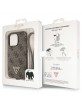Guess iPhone 13 Pro Max Hülle Case Cover 4G Logo Strap Kette Braun