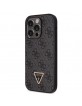 Guess iPhone 14 Pro Case Cover 4G Logo Strap Chain Black