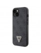 Guess iPhone 14 / 15 / 13 Hülle Case Cover 4G Logo Strap Kette Schwarz