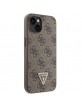 Guess iPhone 14 Hülle Case Cover 4G Logo Strap Kette Braun
