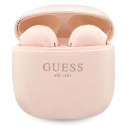 Guess Bluetooth 5.3 in-ear headset TWS + charging station EST Logo Pink