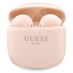 Guess Bluetooth 5.3 in-ear headset TWS + charging station EST Logo Pink