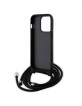 Karl Lagerfeld iPhone 14 Pro Case Metal Karl Choupette Black