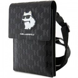 Karl Lagerfeld Smartphone Bag Saffiano Monogram Choupette Black