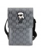 Karl Lagerfeld smartphone Bag Saffiano Monogram Ikonik Silver