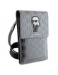 Karl Lagerfeld smartphone Bag Saffiano Monogram Ikonik Silver