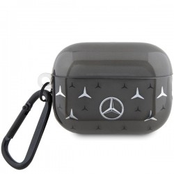Mercedes AirPods Pro 2 Case Cover Large Star Pattern Black
