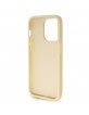 Guess iPhone 14 Pro Hülle Case Cover Glitter Script Big 4G Gold