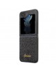Guess Samsung Z Flip5 Case Cover Glitter Script Black