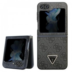 Guess Samsung Z Flip5 Case Cover 4G Diamond Triangle Black