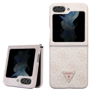 Guess Samsung Z Flip5 Hülle Case Cover 4G Diamond Triangle Rosa Pink
