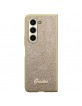 Guess Samsung Z Fold5 Case Cover Glitter Script Gold