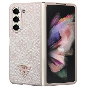 Guess Samsung Z Fold5 Hülle Case Cover 4G Diamond Triangle Rosa Pink