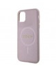 Guess iPhone 11 Case Cover MagSafe Saffiano Pink