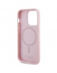 Guess iPhone 13 Pro Max Hülle Case Cover MagSafe Saffiano Rosa Pink