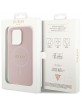 Guess iPhone 13 Pro Max Hülle Case Cover MagSafe Saffiano Rosa Pink