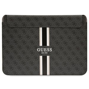 Guess Notebook Laptop 16" Hülle Tasche 4G Printed Stripes Schwarz