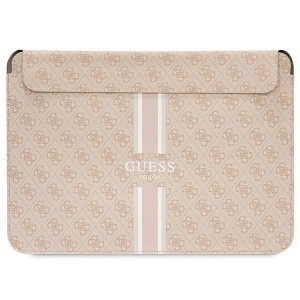 Guess Notebook / Tablet 16" Hülle Tasche 4G Printed Stripes Rosa Pink
