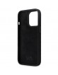Karl Lagerfeld iPhone 13 Pro Case Cover Silicone Metal Pin Ikonik Black