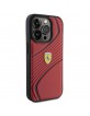Ferrari iPhone 15 Pro Hülle Case Twist Cover Metal Logo Rot