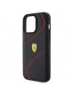 Ferrari iPhone 15 Pro Max Hülle Case Twist Cover Metal Logo Schwarz