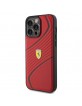 Ferrari iPhone 15 Pro Max Case Twist Cover Metal Logo Red