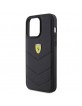 Ferrari iPhone 15 Pro Max Hülle Case Cover Quilted Echtleder Schwarz