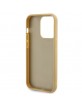 Guess iPhone 15 Pro Case Cover Disco Script Metal Gold