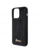 Guess iPhone 15 Pro Hülle Case Cover Sequin Script Metal Schwarz