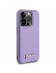 Guess iPhone 15 Pro Hülle Case Cover Sequin Script Metal Violet