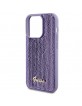 Guess iPhone 15 Pro Hülle Case Cover Sequin Script Metal Violet