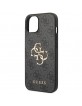Guess iPhone 15 Plus Case Cover Big Metal Logo 4G Gray