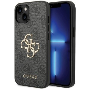 Guess iPhone 15 Case Cover Big Metal Logo 4G Gray
