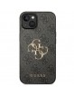 Guess iPhone 15 Hülle Case Cover Big Metal Logo 4G Grau