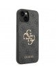 Guess iPhone 15 Case Cover Big Metal Logo 4G Gray