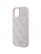 Guess iPhone 15 Hülle Case Cover 4G Metal Gold Logo Rosa Pink