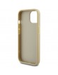 Guess iPhone 15 Case Cover Glitter Big Metal Logo 4G Gold