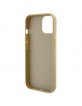 Guess iPhone 15 Case Cover Disco Script Metal Gold